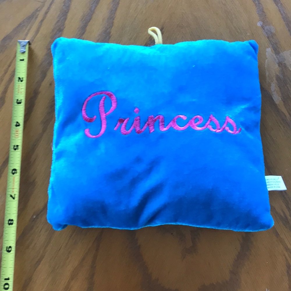 Princess Small Plush Pillow Blue & Pink